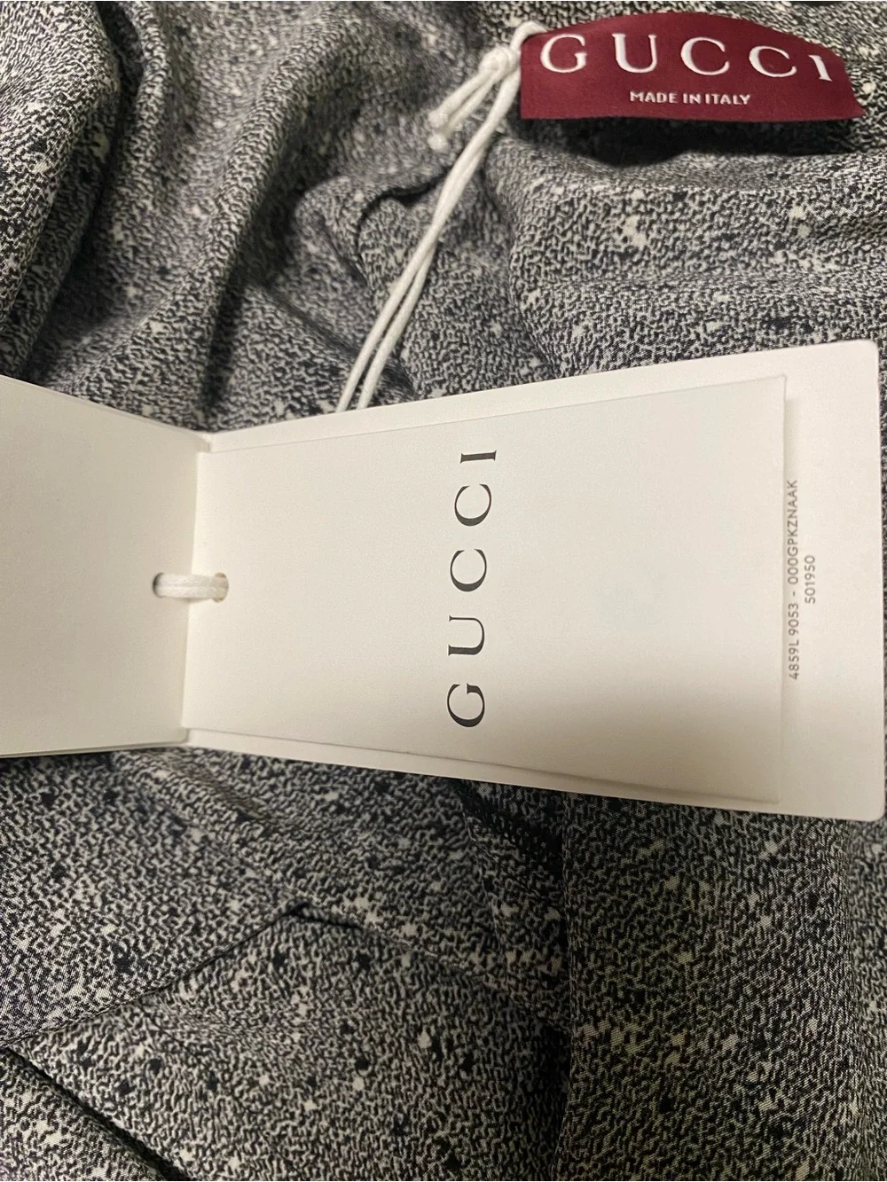 Gucci Men's Button-Down Shirt in Speckled Gray